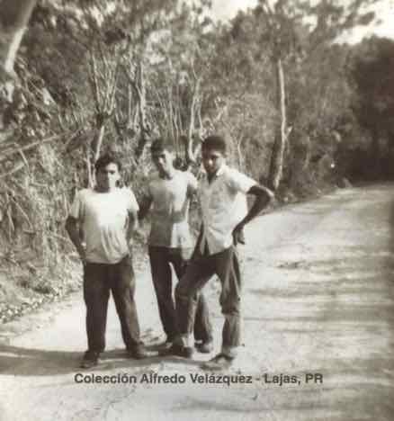 Santos, José Luis Flores y Ramón Ortiz, camino de Piedras Blancas